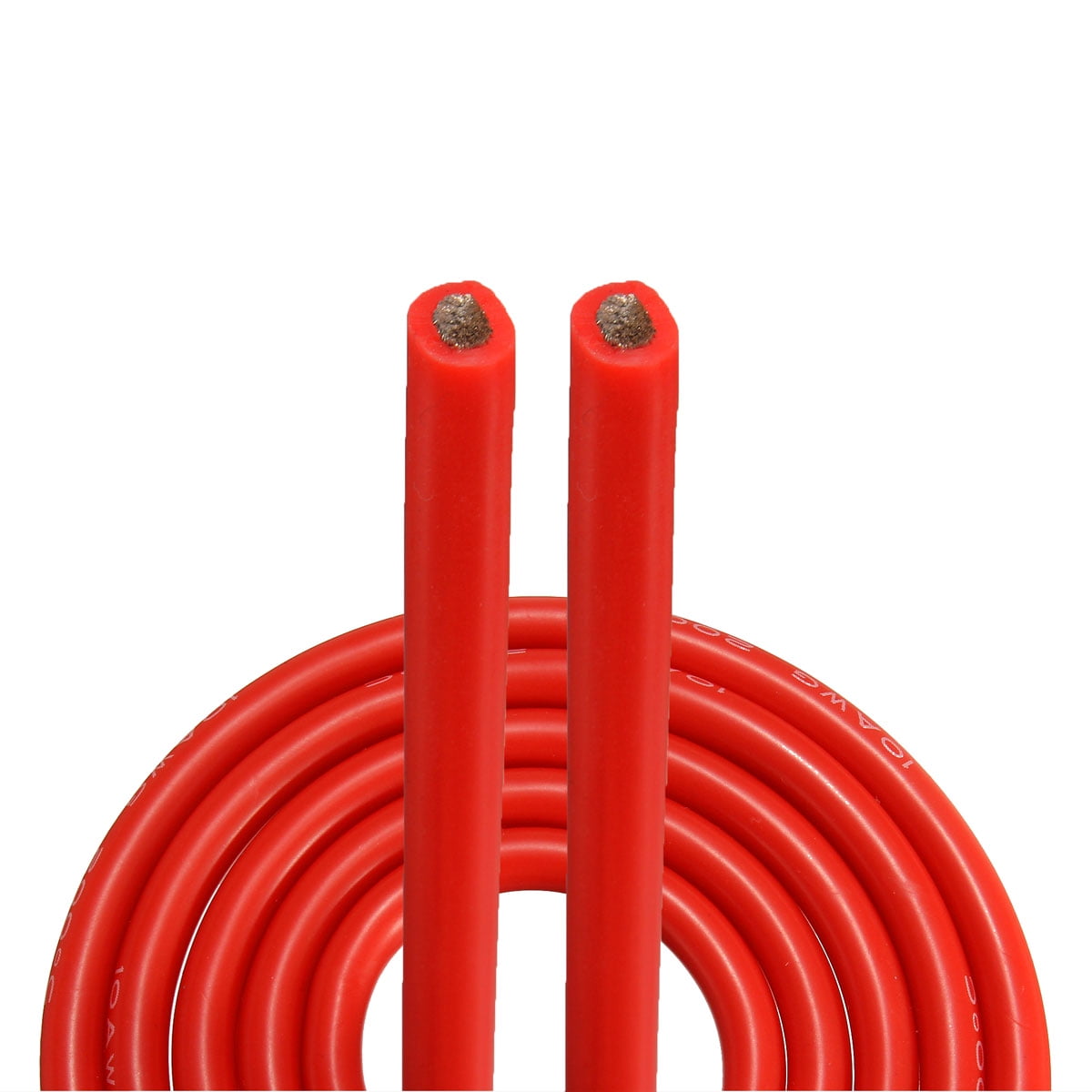 UTUO Red Black 200℃ 600V High Temperature Resistant Tinned Copper Soft Flexible Wire JUTUO Silicone Wire 10 AWG 6ft Total,3 ft Red and 3 ft Black