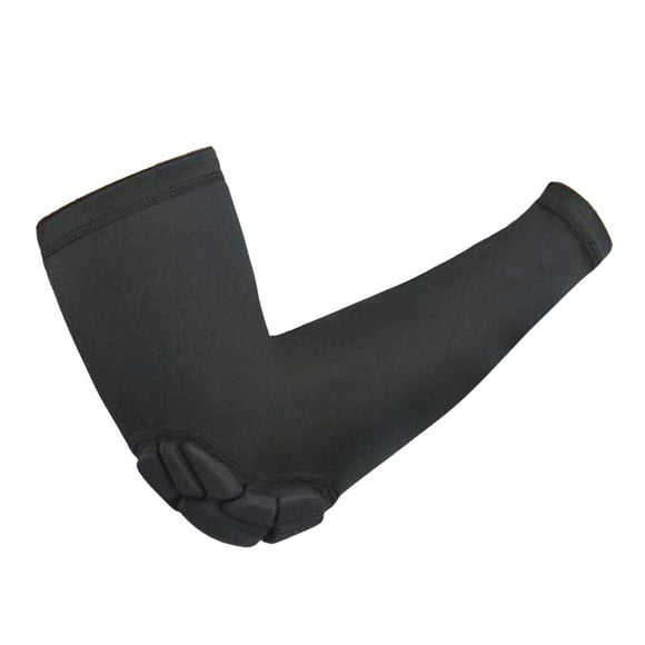 jinwen Arm Sleeve Stretchy Arm Protection Elbow Pad for Gym Baseball Protection Cycling Men Women Black XL
