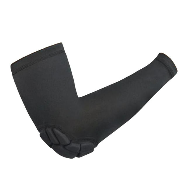 jinwen Arm Sleeve Stretchy Arm Protection Elbow Pad for Gym Baseball Protection Cycling Men Women Black M