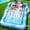 Blue, variant on 83" X 60" Inflatable Tanning Pool Lounger Float with Sprinkler, Extra Large Pool Float Adults with Pillow, 6 in 1 Suntan Tub Raft Floatie Toys with Drink Holder Sunbathing Water Filled Tanning Bed