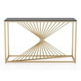 thumbnail image 2 of Furniture of America Jonnah Contemporary Glass Top Console Table in Gold, 2 of 7