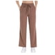 thumbnail image 1 of Pantalones deportivos casuales de mujer con pernera ancha, bolsillos y cordón ajustable - Poliéster elástico en 4 direcciones, cintura alta, protección UV para yoga/actividades al aire libre, 1 of 8