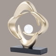 thumbnail image 2 of Modern Home Decor Abstract Decorative Sculpture Decorations for Living Room Dining Room Office, Resin Art Statues Coffee Table Bookshelf Decor Accents (Gold), 2 of 7