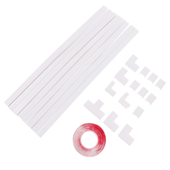 White Plastic Cable Concealer for Home with Slender Profile and Round Arc Angle 1 Set