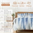 thumbnail image 6 of Abstract Grey 4 Piece Duvet Cover Set Full Size Blue Mottled Gradient Texture Farmhouse Soft Bedding Set Comforter Cover, 1 Duvet Cover 1 Flat Sheets and 2 Pillowcases, 6 of 9
