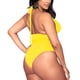 thumbnail image 4 of ICHUANYI Clearance Women's Plus Size High Waisted Tummy Control Swimwear Swimsuit Full Coverage(Yellow, L) Ichuanyi Ichuanyi, 4 of 9