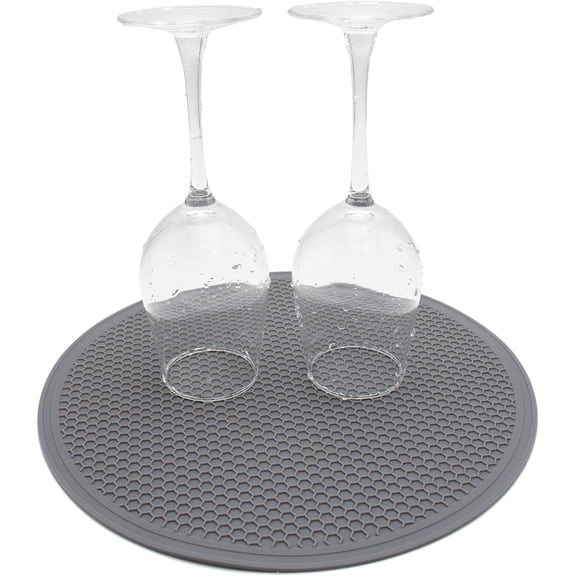 2-Pack Silicone Microwave Mat Set, 12" Round Heat-Resistant Splatter Guard & Multipurpose Trivet