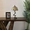 thumbnail image 5 of Tiffany Table Lamp Gold Stained Glass Crystal Beans LED Bulb Included for Living Room Bedroom Bedside 8"W*8"D*16"H, 5 of 5
