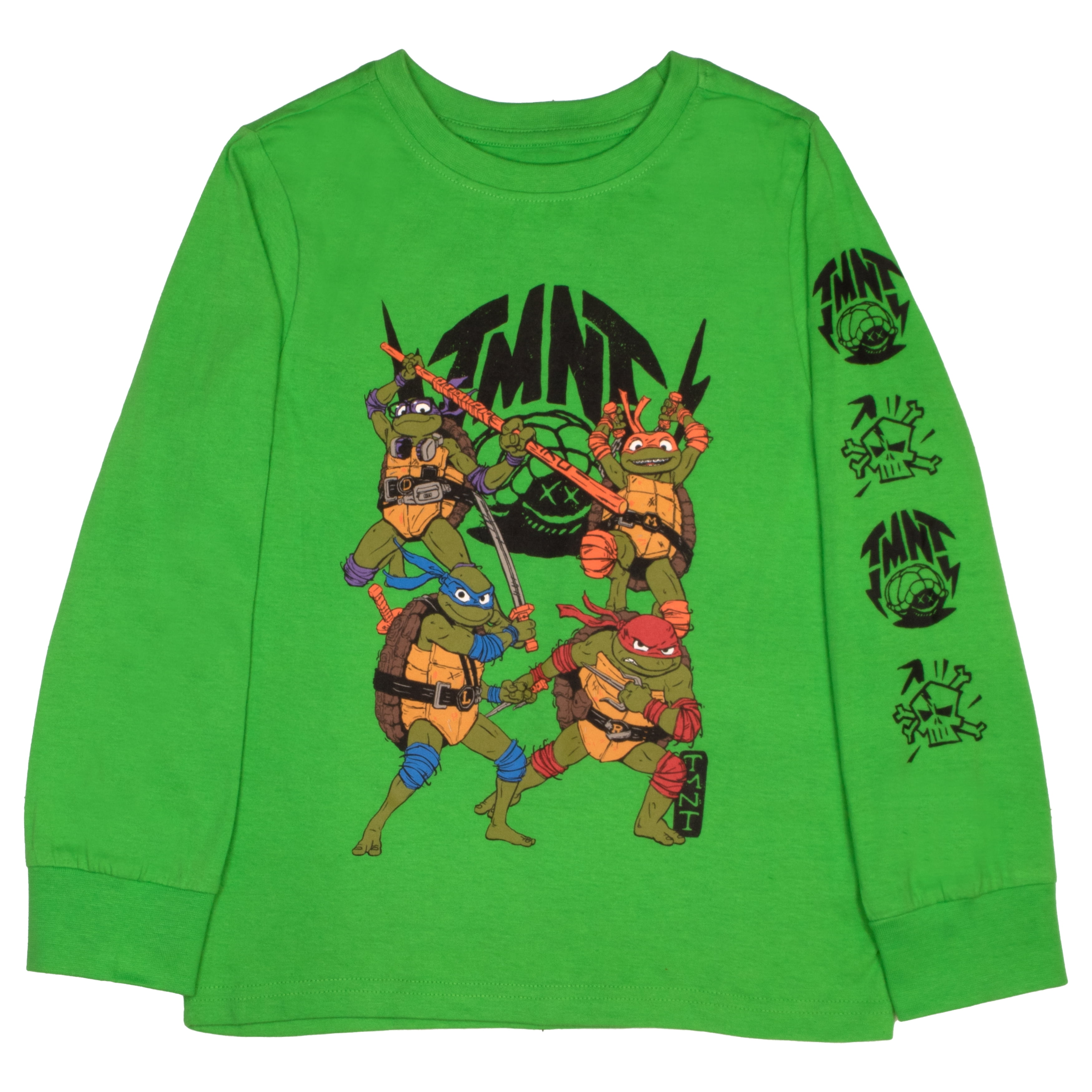 Teenage Mutant Ninja Turtles Boys Defenders Graphic Long Sleeve T-Shirt, 2-Pack, Sizes Xs-xxl, Boy's, Gray
