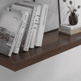 thumbnail image 6 of JPND 24 inch Wooden Floating Wall Shelf with Invisible Brackets Set of 2, for Bedroom/Bathroom/Living Room and Kitchen Storage, Red Brown, 6 of 7