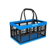 thumbnail image 2 of CleverMade CleverCrate 16L Collapsible Shopping Basket, Neptune Blue (3-Pack), 2 of 6