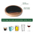 thumbnail image 5 of Wood Coasters for Drinks, Absorbent Coaster Sets of 5, Drinks Coffee Tabletop Protection, Non-Slip Black, 5 of 6