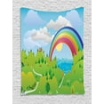 thumbnail image 1 of Gnome Tapestry, Surreal Landscape with Rainbow Clouds Above Ocean Forest Idyllic Fairytale Landscape, Wall Hanging for Bedroom Living Room Dorm Decor, 40W X 60L Inches, Multicolor, by Ambesonne, 1 of 2