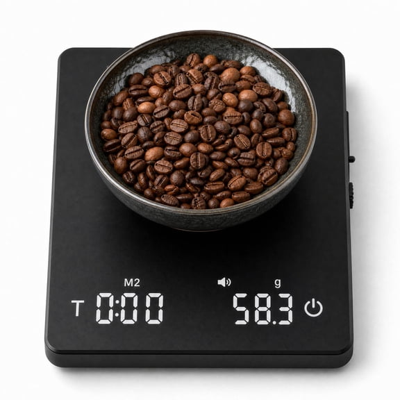 Coffee Scale,Espresso Scale with Timer, 2kg/0.1g Precision for Espresso and Pour Over Coffee, Rechargeable LED Display Digital Kitchen Scale