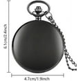 thumbnail image 2 of Set of 2 Classic Retro Pocket Watch with Chain for Men and Women, Arabic Numerals Scale Quartz Pocket Watch, 2 of 7