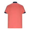 thumbnail image 4 of Zylanna Men's Button Polo Shirts Tee, Crew Neck Solid Color Short Sleeve Summer Casual Pullover for Men Pink Size 2XL, 4 of 5
