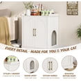 thumbnail image 6 of VEANERWOOD 33.5"H Hidden Cat Litter Box Enclosure Furniture Multi-Functional Cat Litter Box Washroom with Removable Dividers for Bedrooms, Living Room, Hallway, 6 of 8
