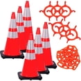 thumbnail image 1 of Mr.Chain 93280-6 Cône Réfléchissant Orange de 28 Po et Chaîne&44; Pack de 6, 1 of 1