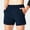 Navy, variant on Running Shorts For Men Qiggri Man Solid-Color Casual Sports Running Zipper Pocket Drawstring Shorts