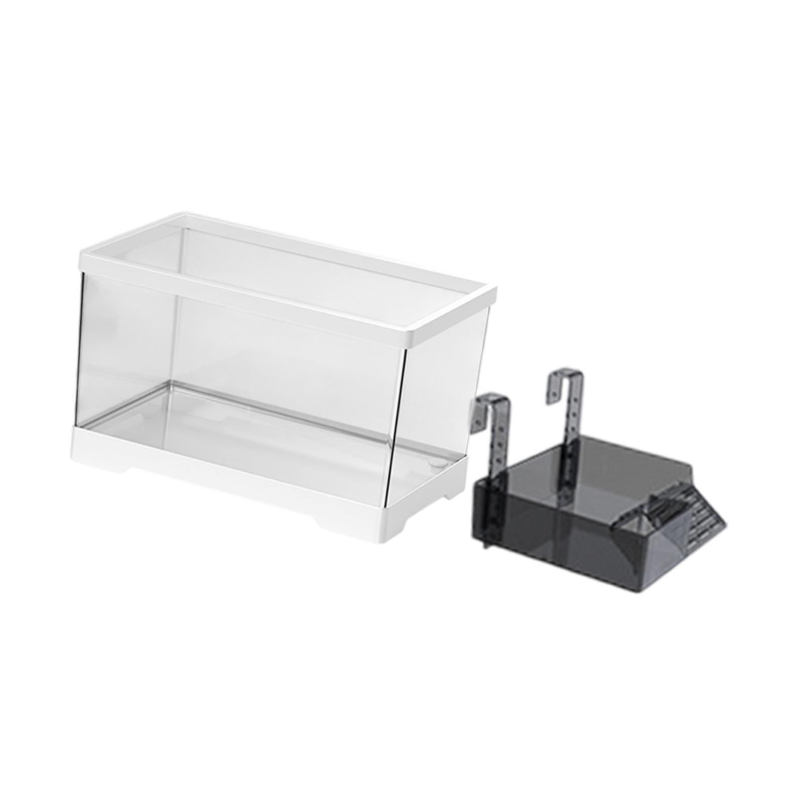 CarpNettore Turtle Tank Aquarium Tortoise Enclosure Starter Kit Hideout Reptile Tank with Basking Platform Aquatic Terrarium for Breeding L with Platform