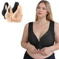 thumbnail image 4 of Womens Plus Size Everyday Bras, Women's Full Coverage Front Closure Minimizer Bra Wirefree Bras Comfort Non Padded Wide Straps Support M-5XL, 4 of 8