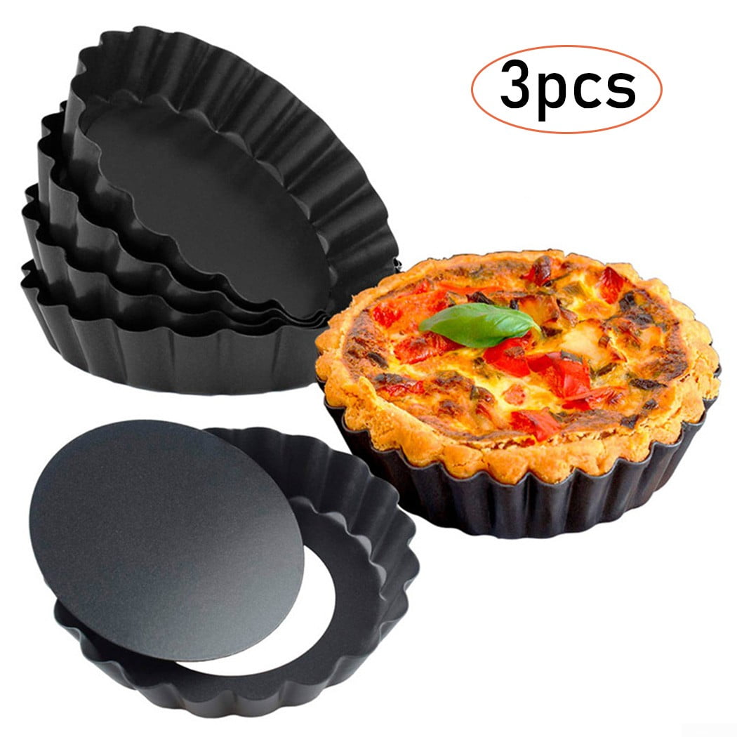 8/10 Pie Cake Tart Removable Non Stick Bottom Baking Pastry Mold Pan Tray 1X 