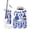 Color 1, variant on Bathroom Accessory Set 6 Piece Elegant Navy Blue Damask Ornate Trash can, Toothbrush Holder, Toothbrush Cup, Soap Dispenser, Soap Dish, Toilet Brush Holder