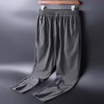 thumbnail image 2 of Men's Quick Dry Ice Silk Loose Casual Pants Fashion Breathable Summer, 2 of 4