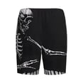 thumbnail image 2 of Lsque Skeleton Playing Xylophone Mens Sleep Pajama Shorts,Short Pajama Pants, Cotton Ultra-Soft Knit-X-Large, 2 of 9