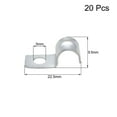 thumbnail image 2 of Uxcell Soporte de tubo de un agujero de 5/16" de acero galvanizado reforzado con ribete, paquete de 20, 2 of 3