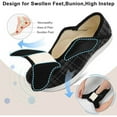 thumbnail image 3 of Leisfit Woman Slippers Diabetic Orthopedic House Shoes, Wide Width Adjustable, 3 of 8