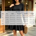 thumbnail image 3 of Sweater Dress for Women Long Sleeve Round Neck Dresses Elegant A-Line Knitted Swing Dress for Fall Winter Black XXL, 3 of 7