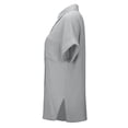 thumbnail image 4 of Womens Gauze Shirts Button Down Dress Shirts Casual Short Sleeve Textured Collared Summer Work Blouse Camping Clothes Gray L, 4 of 5