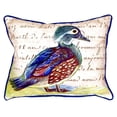 thumbnail image 3 of Female Wood Duck Script Small Indoor/Outdoor Pillow 11x14, 3 of 3