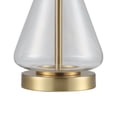 thumbnail image 5 of Better Homes & Gardens 18" Clear Glass Table Lamp with Brass Metal Base and Beige Shade, 5 of 8