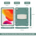 thumbnail image 6 of Dteck Case for Apple iPad 8th Generation 10.2" (2020),Shockproof Rubber Armor 3-Layer Protection iPad 7th Gen 10.2-inch 2019 Case Hybrid Hard Kicstand Cover without Screen Protector,Darkgreen, 6 of 6