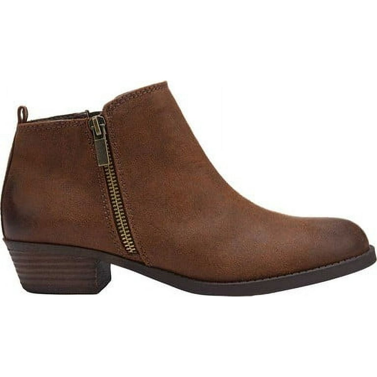 Carlos By Carlo Santana Women s Brie Fabric Almond Toe Ankle Fashion Boots Brown Size 9 M Walmart