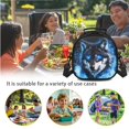 thumbnail image 6 of Jeiento Wolf Backpack with Lunch Box for Boys 8-12 Elementary School Bag Bookbag and Lunch Bag Pencil Case Set 3 In 1 Middle High School Back Packs Purse Travel Daypack Blue Flame, 6 of 7