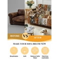 thumbnail image 5 of Floral Patchwork Couch Cover for Dogs, Vintage Country Geometric Flower Washable Sofa Covers Slipcover for Pets Dogs Futon Cover, Couch Recliner Covers, Oversized Chair Slipcover 71"x91", 5 of 9