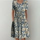 thumbnail image 3 of Vestido De Mujer Vestidos casuales florales Vestido plisado de verano suave para fiesta navideña (Azul M) Cgtredaw para Mujer Azul T XXL, 3 of 6