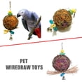 thumbnail image 2 of Natural Rattan Balls Parrot Chewing Toy Pet Bird Foraging Play Drawing Activity Toy Set, 2 of 9