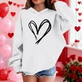 thumbnail image 5 of Boy Hooded Jackets Valentines Day Heart Print Hooded Girls Long Sleeve Pullover Sweatshirt Kids Oversized Hoodies Tops Boy Sweatshirts Oversized White 3Y, 5 of 8