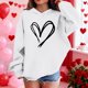 thumbnail image 4 of Sudadera con capucha y estampado de corazón de San Valentín, sudadera de manga larga para niños y niñas, chaqueta para niñas de talla mediana y grande., 4 of 7