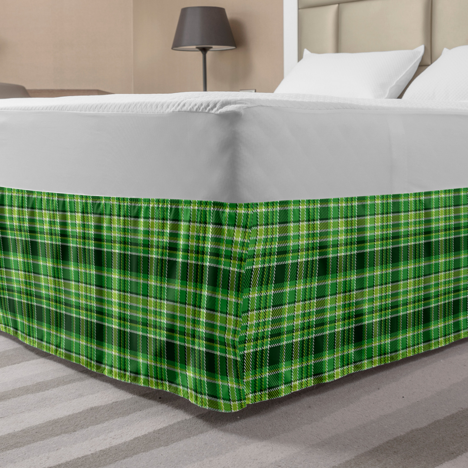 Elastic Bedskirt Dust Ruffle Wrap 