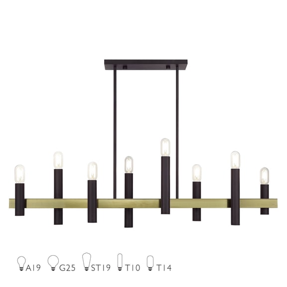 Livex Lighting - Helsinki - 8 Light Chandelier in Mid Century Modern Style - 10