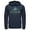 Navy Blue, variant on Men's Jurassic World Water Ripple Logo Pull Over Hoodie Athletic Heather Small