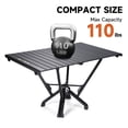 thumbnail image 5 of MTRVR Folding Camping Table, Sturdy Aluminum Foldable Camping Table, Load Capacity 110 lbs Outdoor Side Table, Small Portable Table with Carry Bag for BBQ, Picnic, Patio, Work, Festival (33.1"x22.4"), 5 of 9