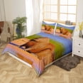 thumbnail image 3 of Housse de Couette Capybara pour Enfants Simple pour Garçons Filles Adultes Chambre, Ensemble de Literie Animal de Compagnie Rongeur Drôle Rustique Coucher de Soleil Plage Housse de Couette Thème Paysage Naturel Couvre-Lit avec 1 Taie d'Oreiller, 3 of 5