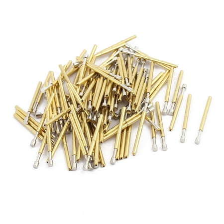 - 100pcs P75-G2 1.0mm Dia 16.6mm Length Metal Spring Pressure Test Probe Needle