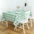 thumbnail image 2 of Rectangle Plastic Tablecloth, 100% Waterproof Oil-Proof Checkered PVC Table Cloth, Heavy Duty Vinyl Table Cover for Dining, Camping, Picnic, Outdoor - 60 x 84 Inch, Sage Green, 2 of 7